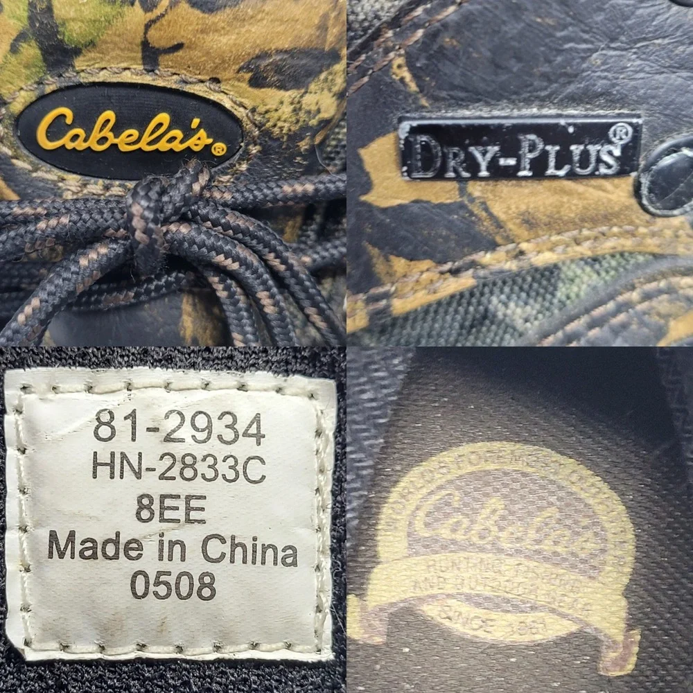 Cabelas Speed Hunter‎ Dry-Plus Camo Hunting Boots Mens 8EE Wide Waterproof